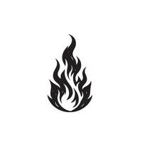 Fire flame silhouette on white background. fire flame logo vector