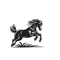 Horse silhouette on white background. Horse logo vector