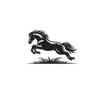 Horse silhouette on white background. Horse logo vector