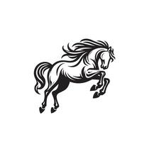 Horse silhouette on white background. Horse logo vector