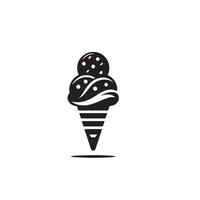 Ice-cream silhouette on white background. Ice-cream logo,illustration vector