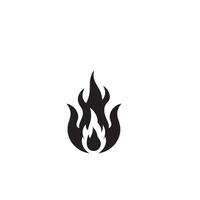 Fire flame silhouette on white background. fire flame logo vector