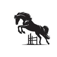 Horse silhouette on white background. Horse logo vector