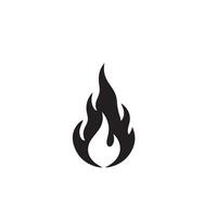 Fire flame silhouette on white background. fire flame logo vector