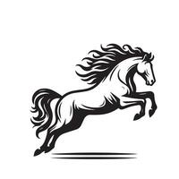 Horse silhouette on white background. Horse logo vector