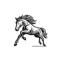 Horse silhouette on white background. Horse logo vector