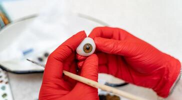 Plastic eye equipment correction. Corrective vision eyesight ophtalmology. photo