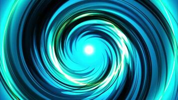 Animation hypnotizing looping background with blue swirl and spiraling object that rotates and twirls into its focused center. video