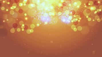 luxury gold particle glitter abstract background. bokeh circle. bright light. video