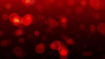 Red lights color fall on a dark black background. circle slow motion graphic. blur and bokeh. video