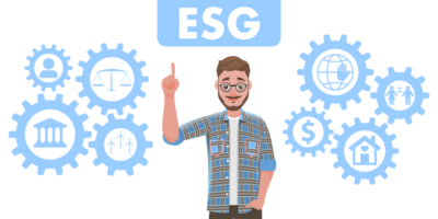 eben konzeptionelle Illustration von esg Bewusstsein png