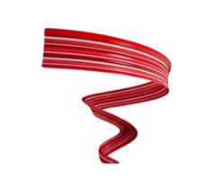 Red spiral 3d Ribbon 3d illustration png