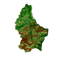 carte topographique du luxembourg 3d carte réaliste couleur illustration 3d png