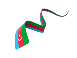 3d flagga av azerbajdzjan, 3d vågig skinande azerbaijan band, 3d illustration png