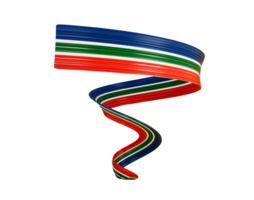 3d Flag Of South Africa, 3d Waving Ribbon Flag Of South Africa, 3d illustration png