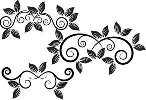 Floral ornaments collection vector