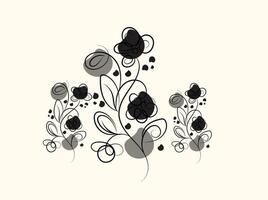 Collection wild flowers vector