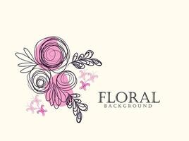 Hand drawn floral background vector