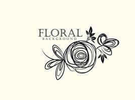 Hand drawn floral background vector