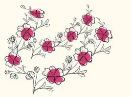 Collection wild flowers vector