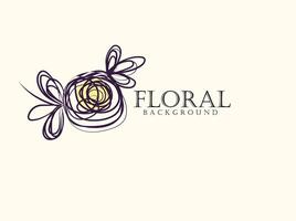 Hand drawn floral background vector