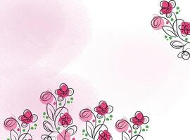 Watercolor hot pink background vector