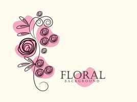 Hand drawn floral background vector