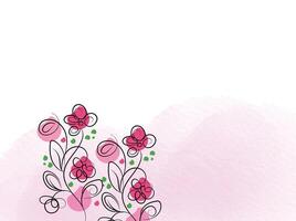 Watercolor hot pink background vector