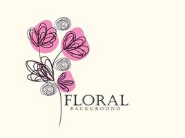 Hand drawn floral background vector