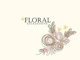 Hand drawn floral background vector