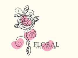 Hand drawn floral background vector