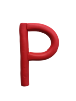 Handmade plasticine alphabet, transparent background. English colorful letters of modelling clay png