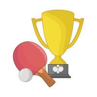 illustration of table tennis trophy vector