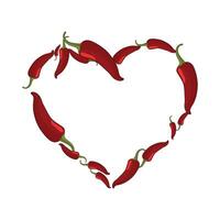 illustration of chili heart vector