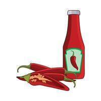 illustration of chili sauce vector