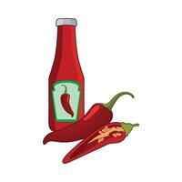 illustration of chili sauce vector