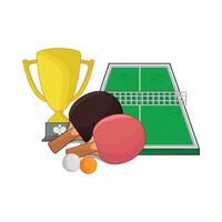 illustration of table tennis winner vector