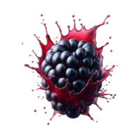 Brombeere und Saft Spritzen isoliert auf ein transparent Hintergrund png