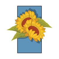 illustration of sunflower vector