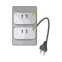 illustration of electric socket and plug vector