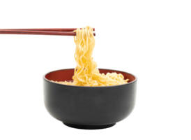 noodle chopsticks in a black bowl on file png