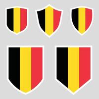 Belgium Set shield frame vector