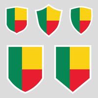 Benin Set shield frame vector