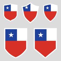 Chile Set shield frame vector