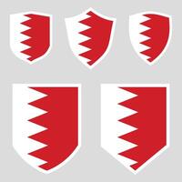 Bahrain Set shield frame vector