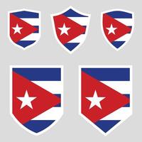 Cuba Set shield frame vector