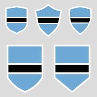 Botswana Set shield frame vector