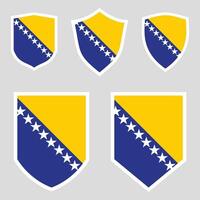 Bosnia and Herzegovina Set shield frame vector