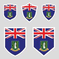 British Virgin Islands Set shield frame vector