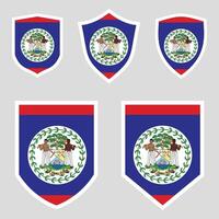 Belize Set shield frame vector